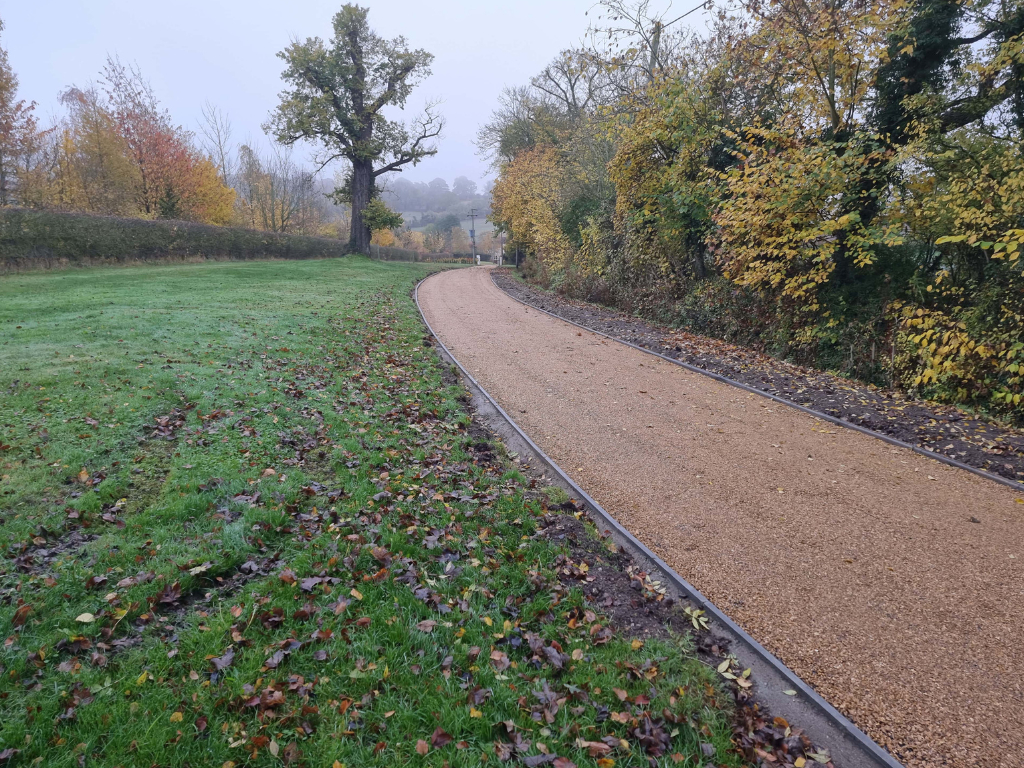 This is a large driveway which has just had a tar and chip driveway installed on by Ipswich Driveway Solutions